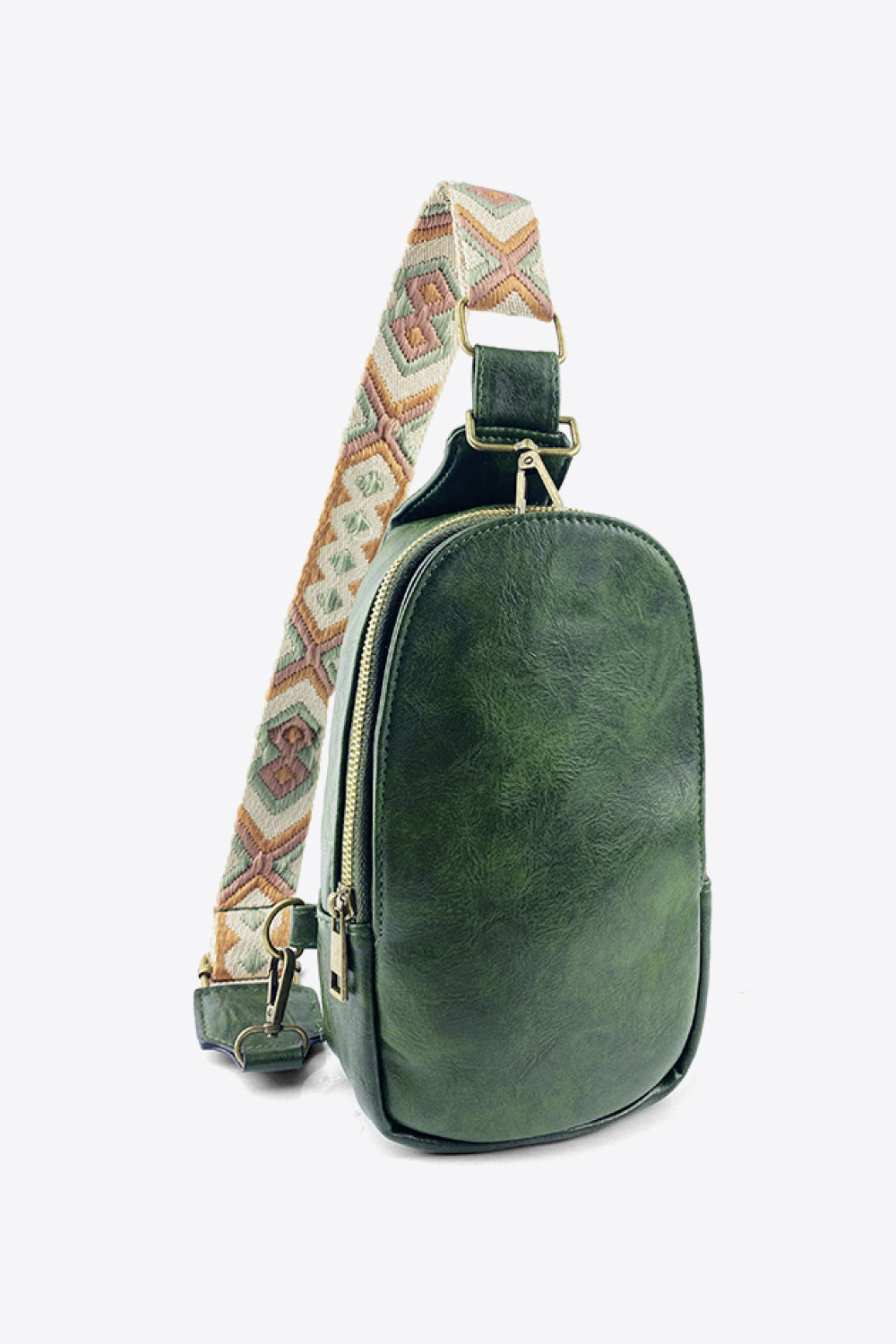 Adjustable Strap PU Leather Sling Bag